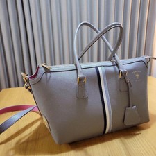 A.D.M.J Gray Leather 2Way Tote