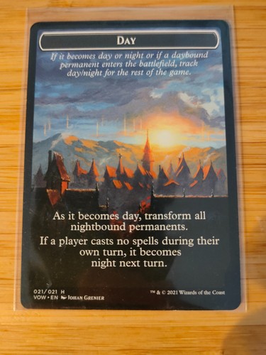 Mtg day night token card - mtg, 021