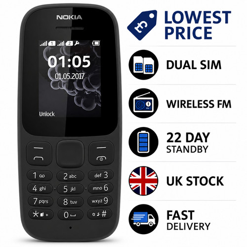 Nokia 105 dual sim unlocked - sim,