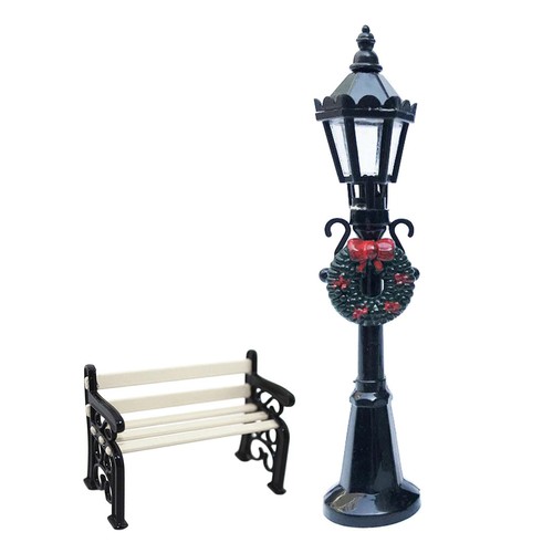Yard park bench street light - yard,