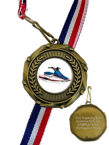 Jet ski 45mm combo medal - ski,