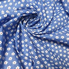 Ditsy Blue Floral Polycotton