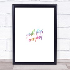 Small Steps Rainbow Quote