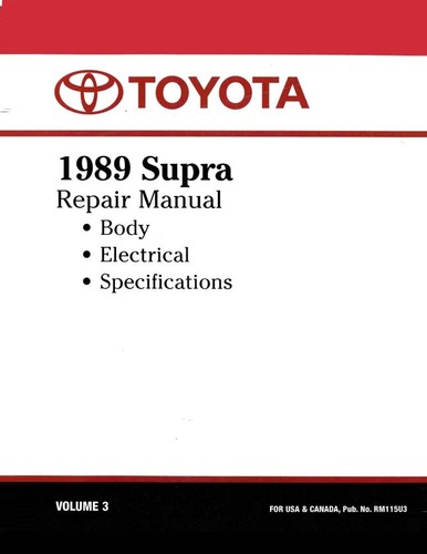 1989 toyota supra - supra, service