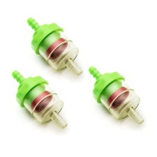 3x Petrol Fuel Filter Green