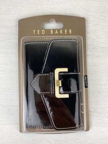 Ted baker black leather phone - black,