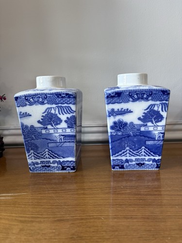 Pair ringtons blue willow - pair, of