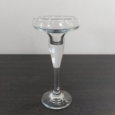 Pasabahce Stem Candle Holder Clear Glass 17.5cm Height For Taper Church Pillar