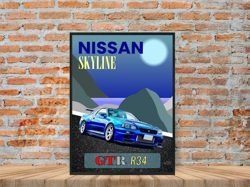 Nissan skyline gtr r34 poster - gtr,