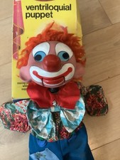 Vintage Ventriloquist Dummy V7 c - 1970s - Clown Pelham Puppet - large 26 inches