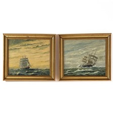 Ian Turner Pair Vintage Oil