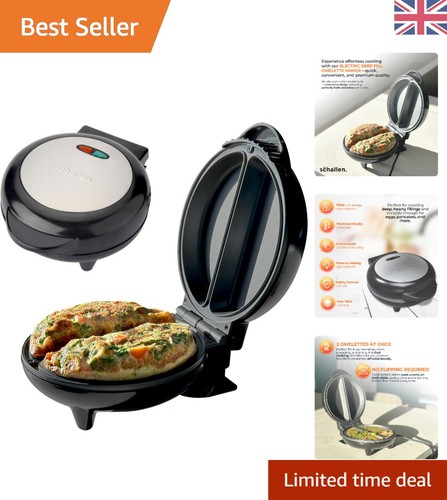 Black electric omelette maker - black,