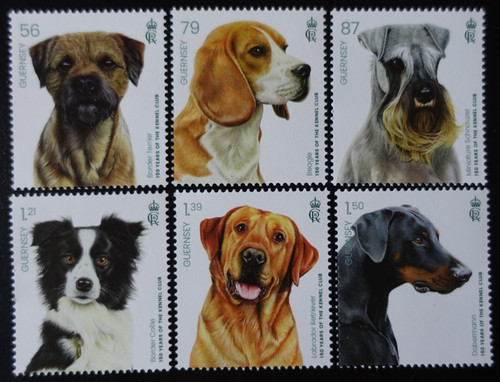 Stamps guernsey dogs no - guernsey,