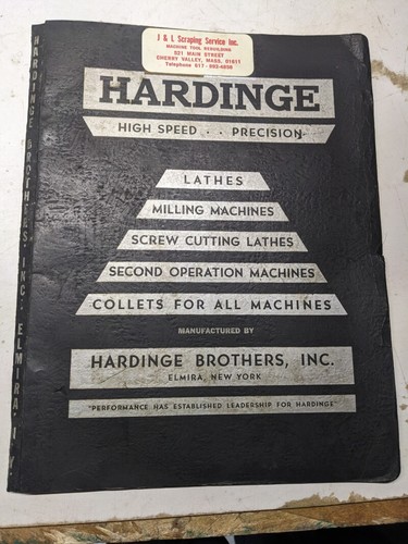 Hardinge operator service - hardinge,