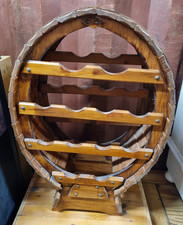 Vintage  bottle Wine Rack storage barrel effect for 12 Retro Bar Home