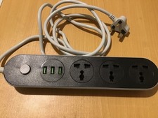 EXTENSION LEAD WITH USB, 3 USB PORTS 3 WAY OUTLETS POWER STRIPS