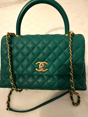 Chanel green coco - green, handle