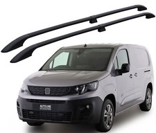 Black Aluminium Roof Bars Side Rails To Fit L1 Peugeot Partner (2019+)