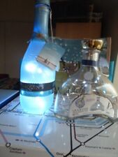 2 BATTERY POWERED GIN BOTTLE LAMPS 1 SHARISH BLUE MAGIC GIN.1 TARQUINS CORNISH G