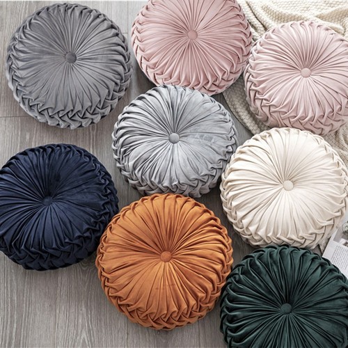45cm velvet round - round, pleated