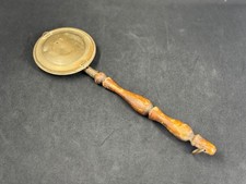 VINTAGE MOROCCAN MINIATURE BRASS BED WARMING PAN TRINKET 23CM