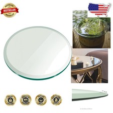 14" Round Tempered Glass Table