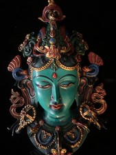GREEN TARA RESIN STATUE /