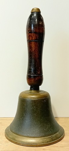 Vintage brass school bell - vintage,