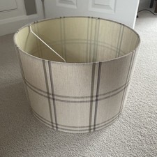 Laura Ashley Lampshades, Pair, Corby Check Natural & Amethyst, Custom Made