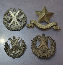 4x Scottish military badges -