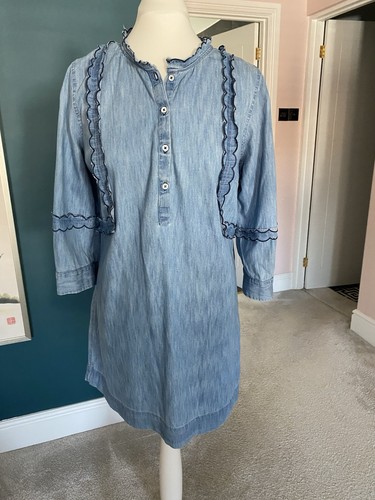 Tunic denim dress - with, trim