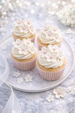 30 edible Baby Pink & White