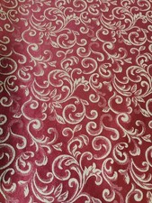 Red Gold Damask Jacquard