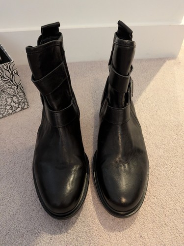 Duo boots black leather - black,