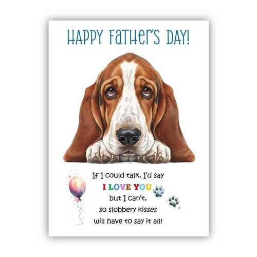 Basset hound father - day, dog