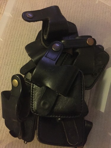 Police black leather - ex,
