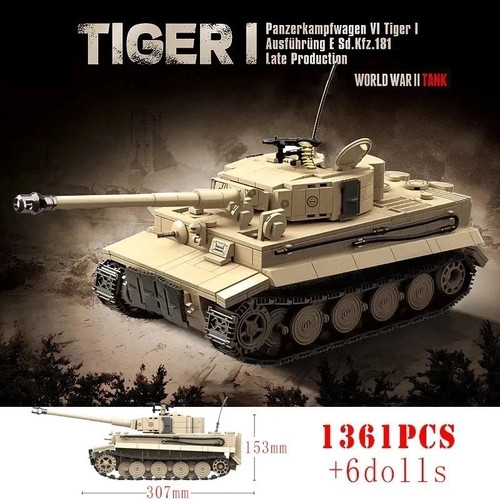 1361pcs tiger tank brick - tiger, i