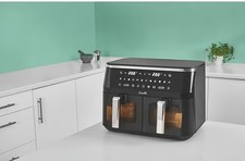 Scoville 9L Dual Basket Air Fryer BLACK 220W LED Display | FREE DELIVERY 