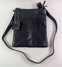 Jobis Navy Luxury Leather Shoulder Bag 27cm X 22cm