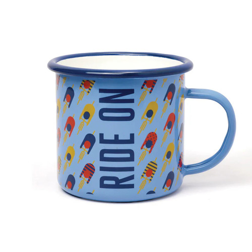 Enamel mug ride cycling - ride,