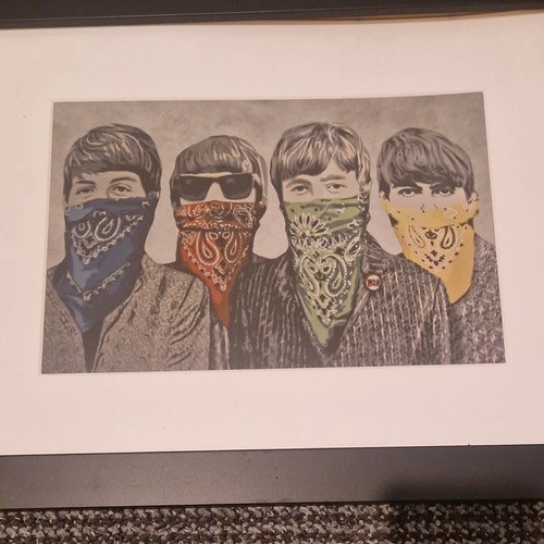 Banksy beatles bandana art - bandana,