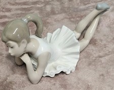 Vintage Nao By Lladro Figurine Of Ballerina Lying Down