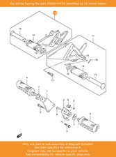 SUZUKI Bracket, Pillion Rh