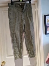 Ladies Jean Cargo Trousers - Green - Size 8- Primark