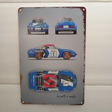 Renault Alpine A 110 Parts Service Metal Sign Classic Retro Emblem 30x20 cm