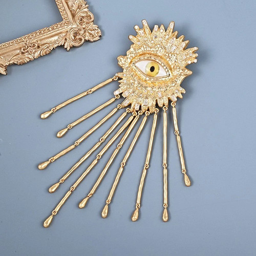 Schiaparelli eye tassel brooch - eye,