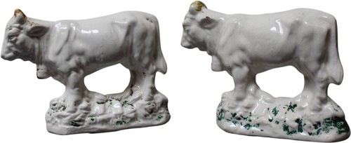 Pair vintage white ceramic - pair,