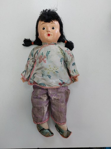Vintage chinese doll dressed - chinese,