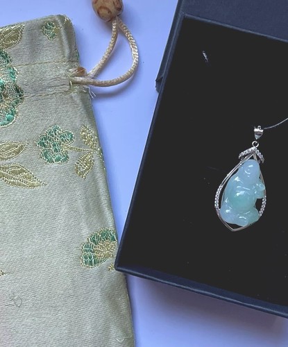 Beautiful sliver jade buddha - jade,