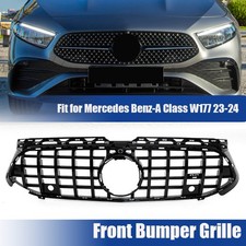 Gloss Black Front Grille Grill For Mercedes A Class W177 A35 A180 A200 2023-2024